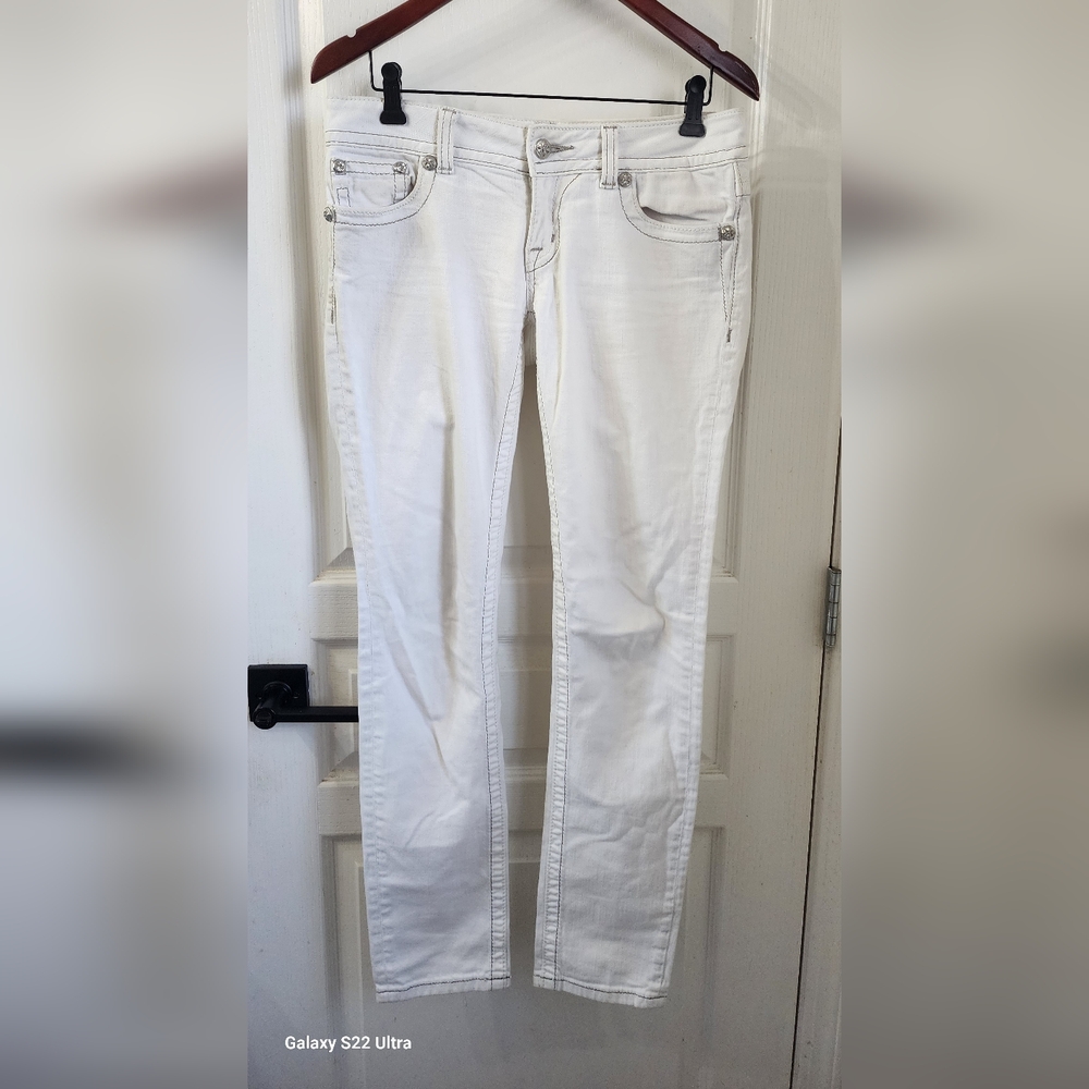 Miss Me Women's Classic White Skinny Jeans